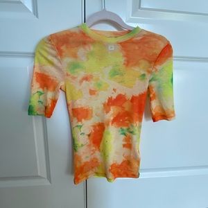 Tie dye sheer shirt